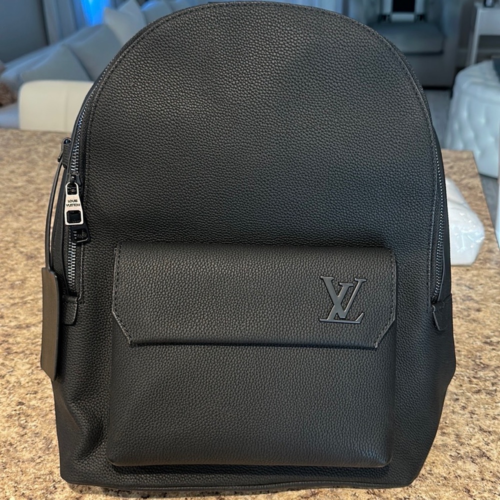 Black Leather Backpack